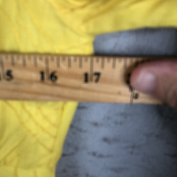 Vintage 1970s Boho Hippy Mexican Wedding Dress Tachi Castillo 14 Yellow Maxi - Picture 4 of 16